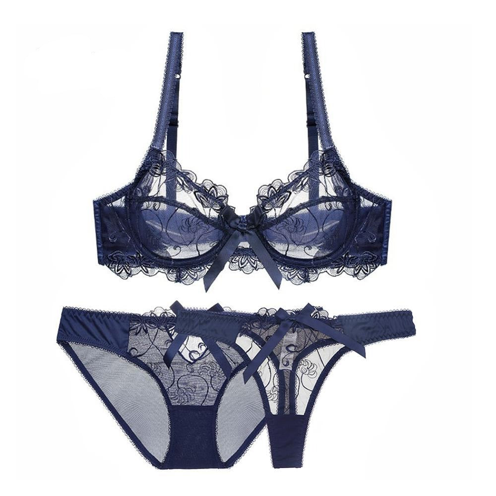 Floral Bra Sets bra+pantie+thong