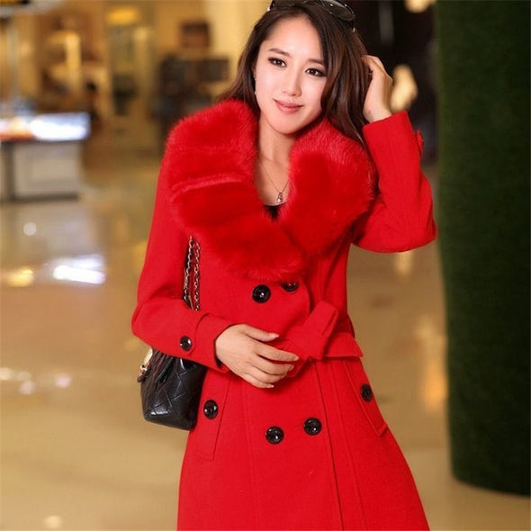 Winter Wool Blend Female Coat