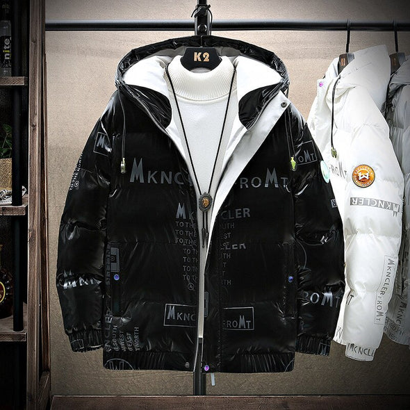 Solid Print Puffer Jacket