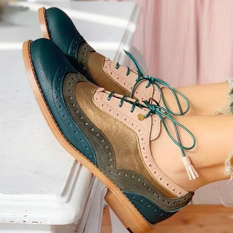 Ladies Vintage Casual Oxfords Shoes
