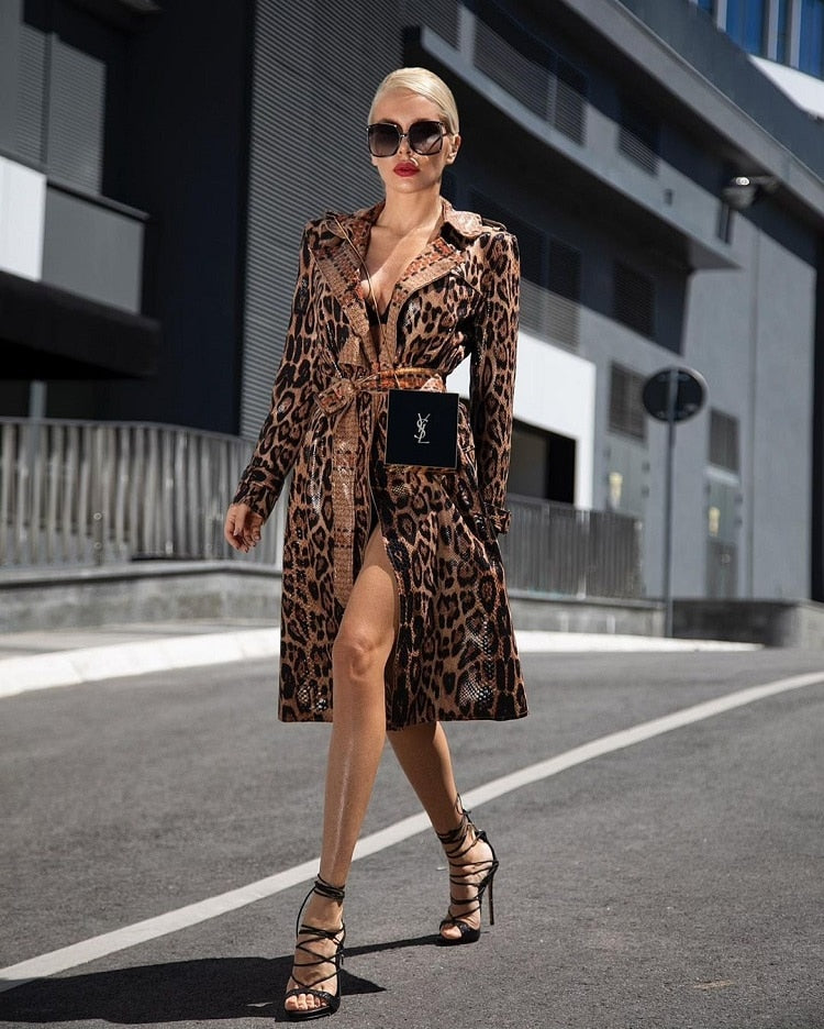 Leopard Casual Autumn Coat