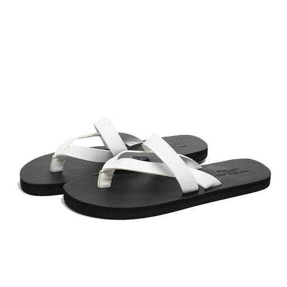 Genuine Leather Flat Flip Flops