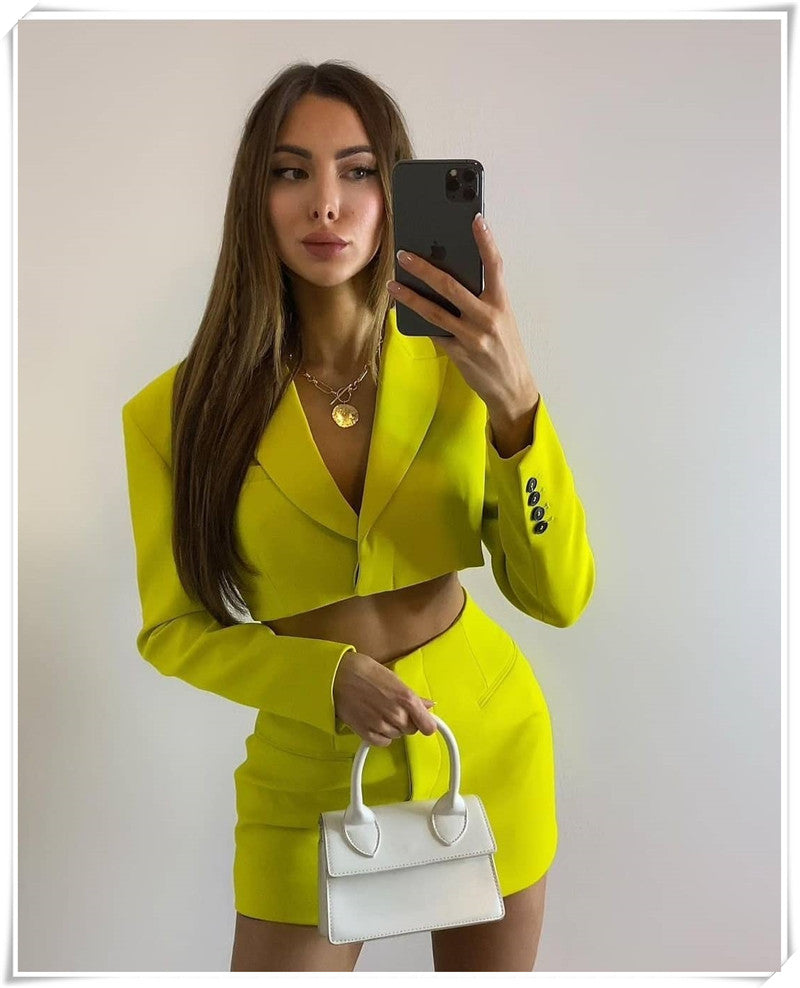 Hollow Out Waist Blazer Jacket Outwear