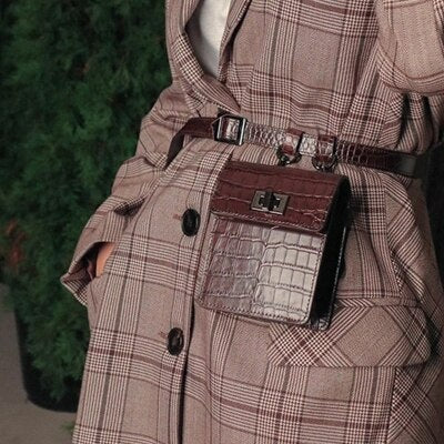 PU Leather Mini Belt bags