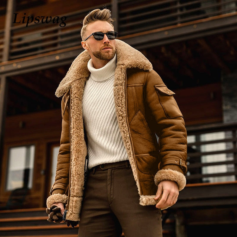 Thick Woolen Collar Coat