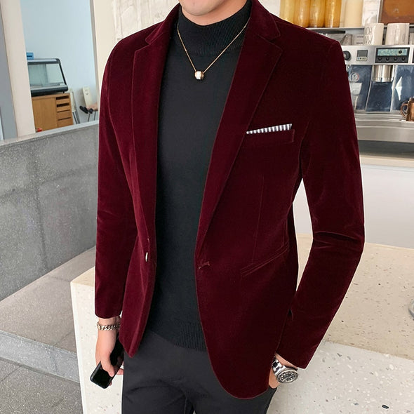 Autumn Velvet Men's Blazer