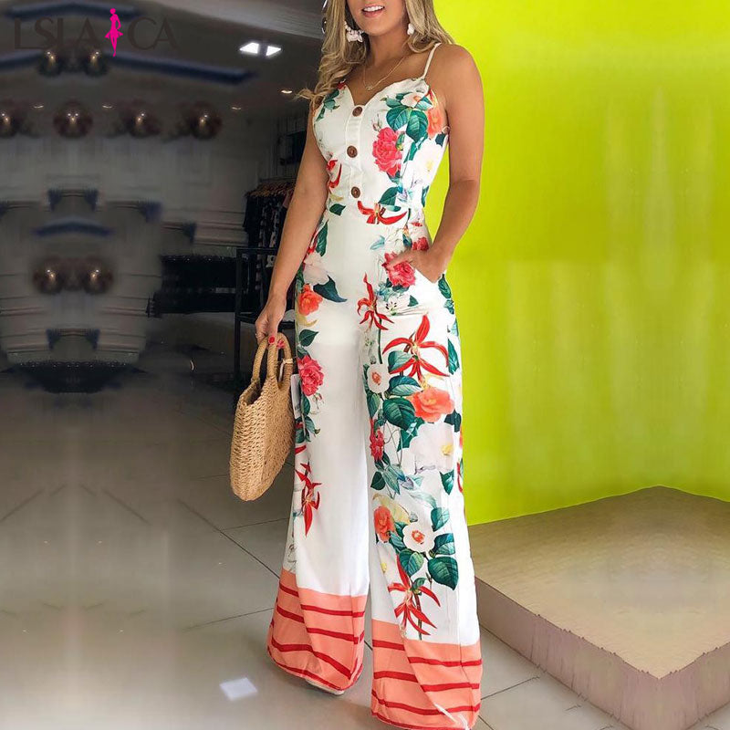 Printed sling piece Jumpsuit