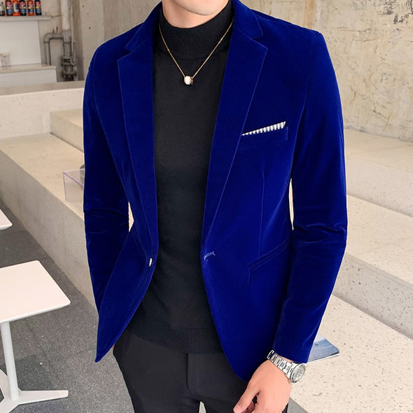 Autumn Velvet Men's Blazer