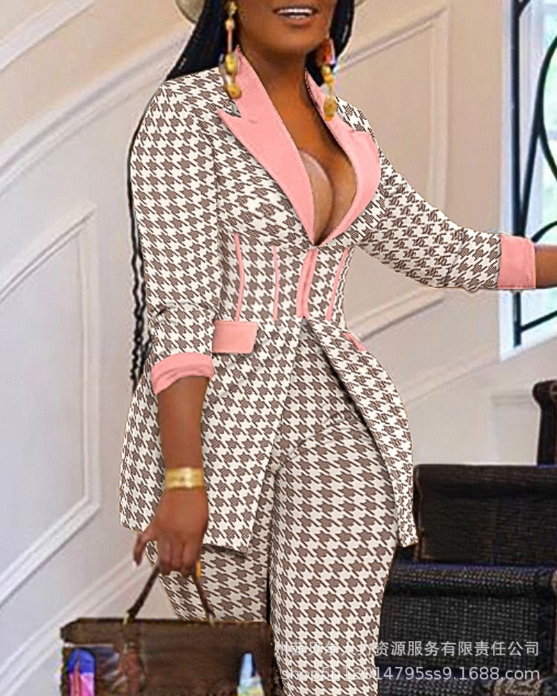 collar suit trousers