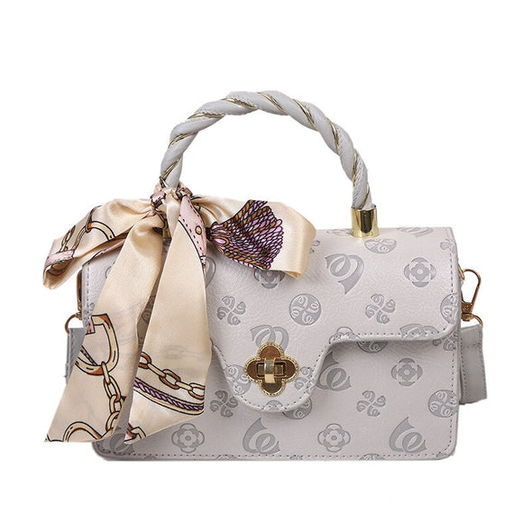 Flower Embossed PU Leather Bag