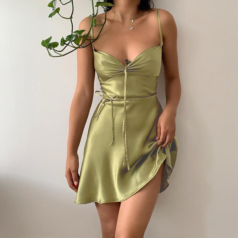 Elegant Low-cut Dress
