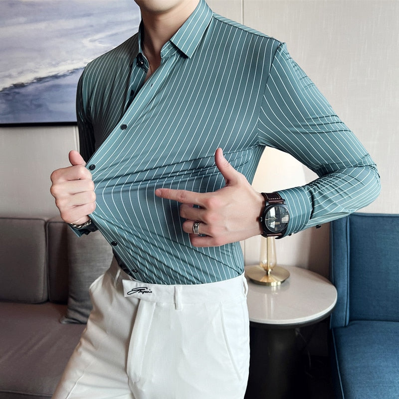 Elastic Silky Party Shirt