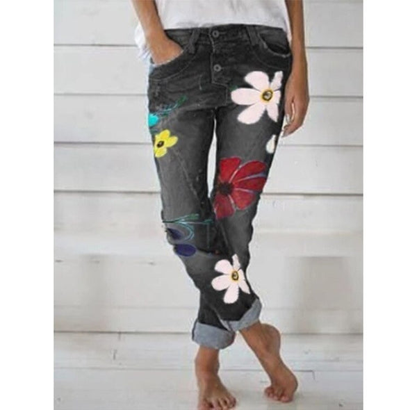 Female Print Pattern Jeans