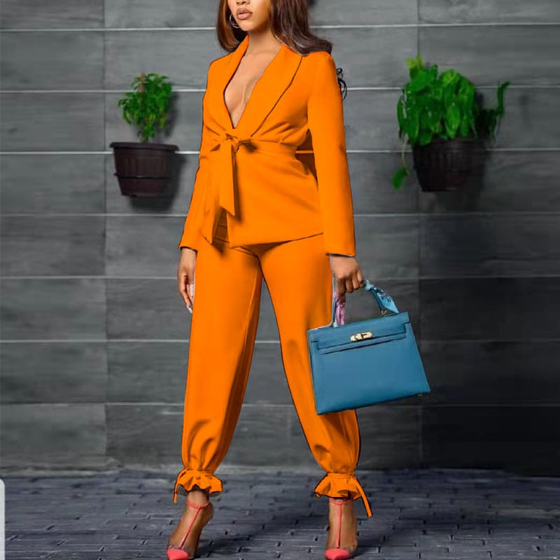 Office Blazer/Pants Jumpsuits