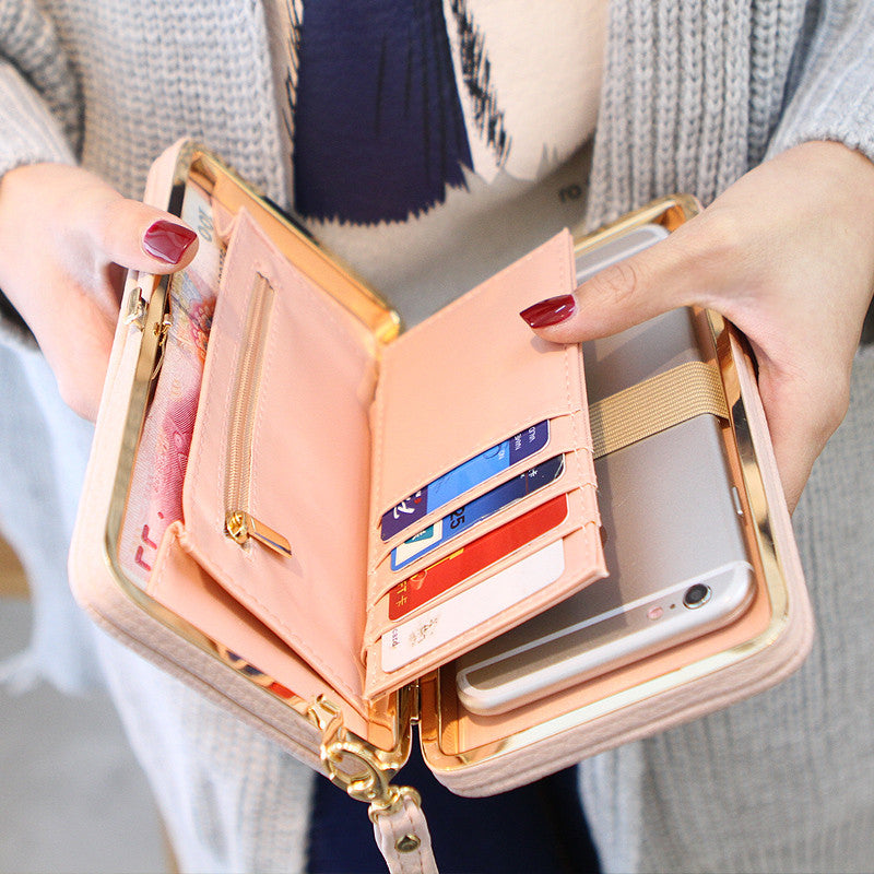 female Purse wallet card holders cell phone pocket