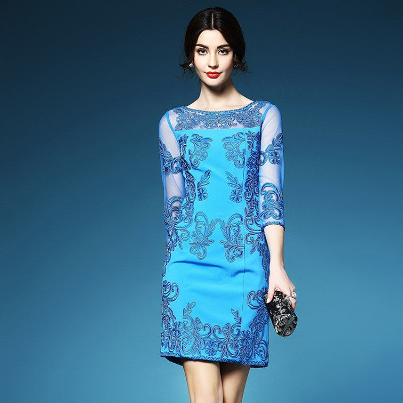 Luxury Elegant embroidery dress