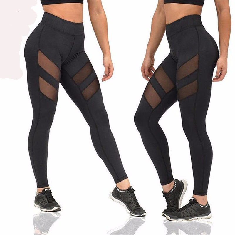 Sexy Mesh High Waist Slim Jogger Pants