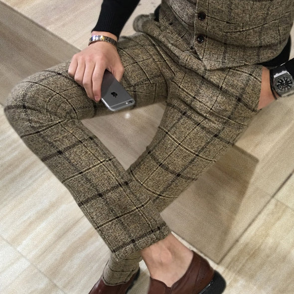 Men Dress Pants Casual Slim Fit