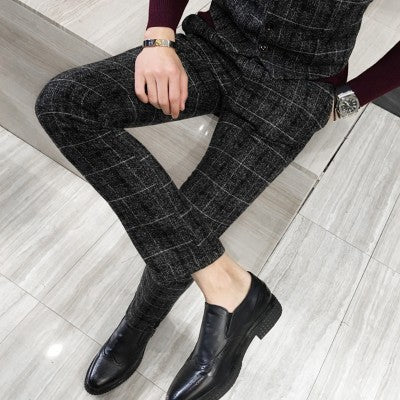 Men Dress Pants Casual Slim Fit