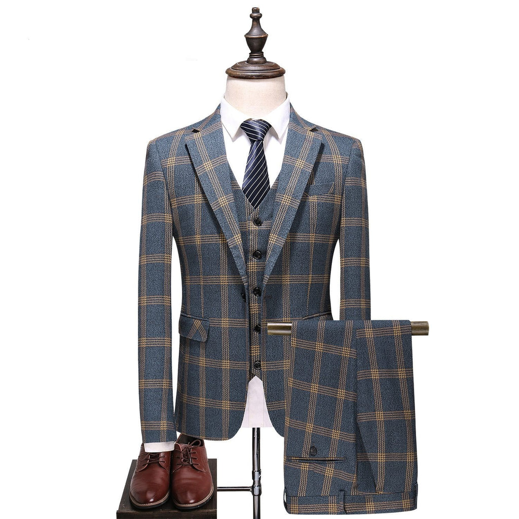 Men Business Slim Suits Sets