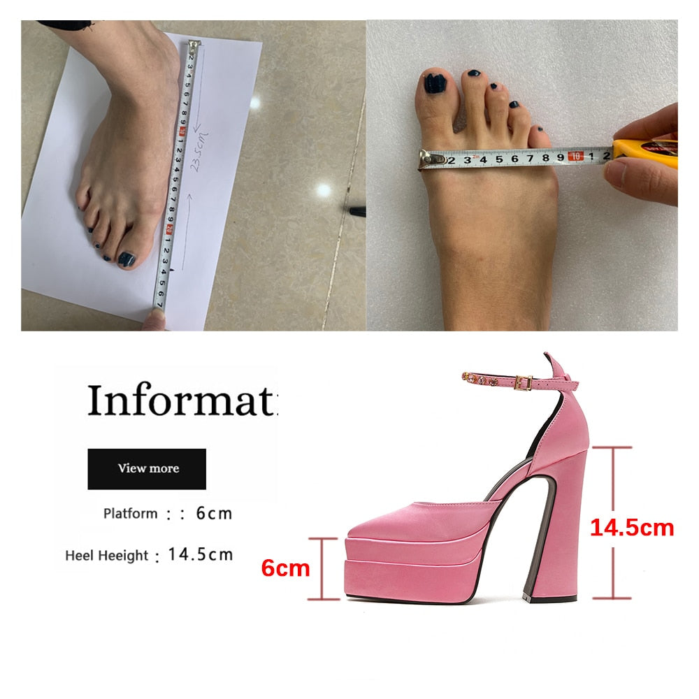 Satin Double Platform shoes