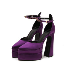 Satin Double Platform shoes