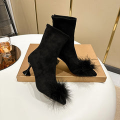 Rhinestone Design Booties shoes