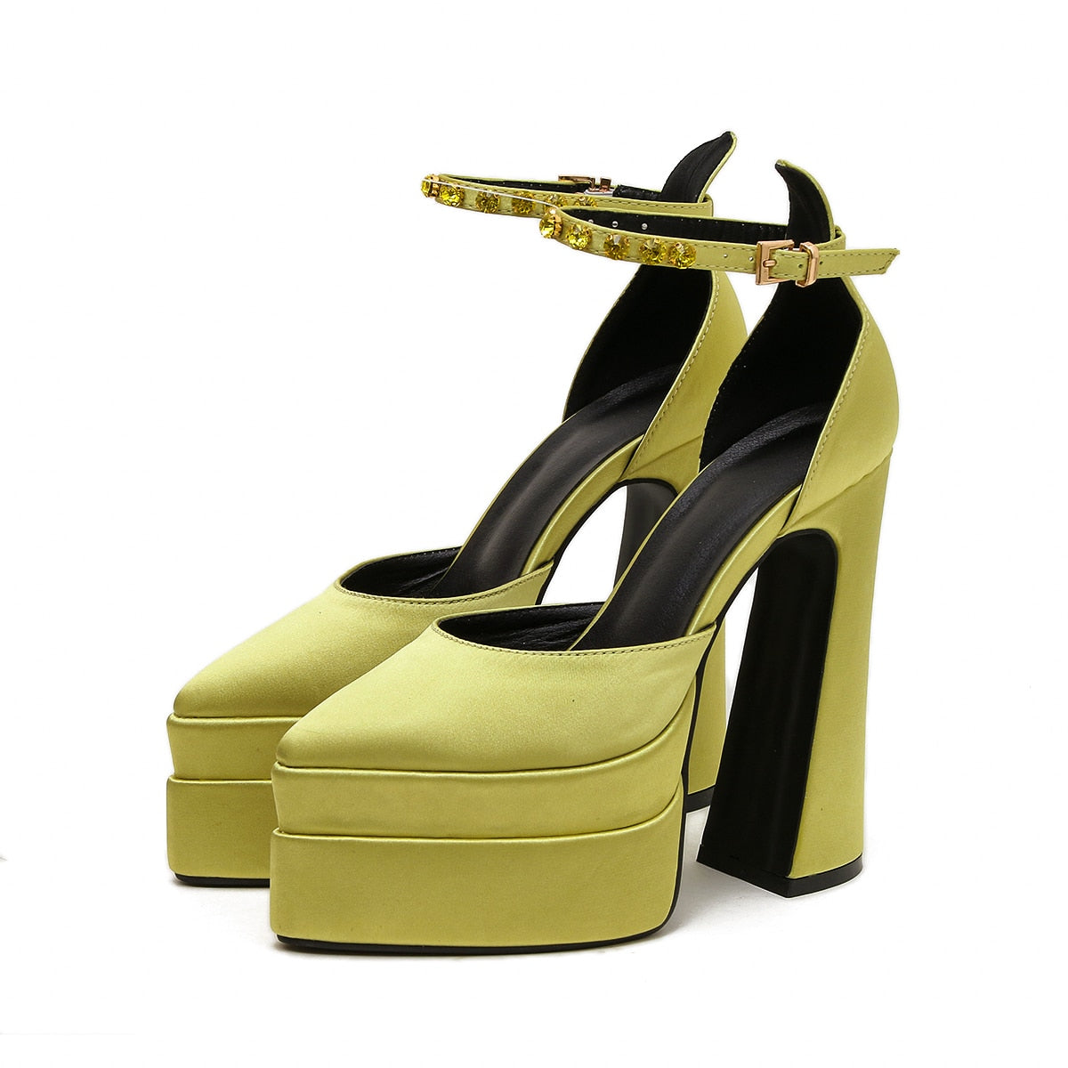 Satin Double Platform shoes
