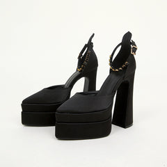 Satin Double Platform shoes