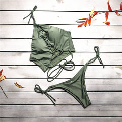 Lace-Up Bikini Swimwear