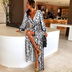 Sexy Glitter Deep V Neck Dress