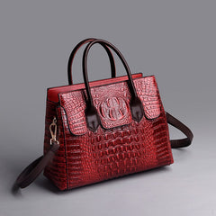 Croco Genuine Leather Handbag