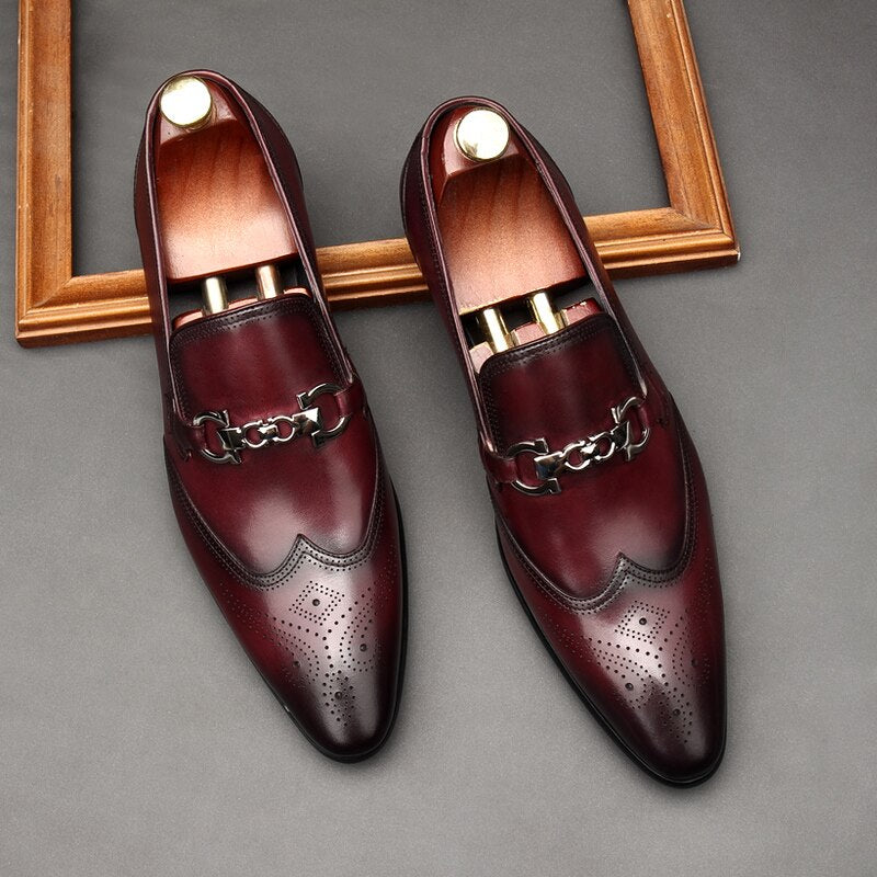 Oxford leather shoes