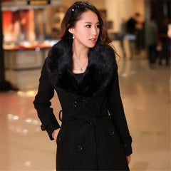 Winter Wool Blend Female Coat