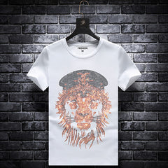 Lion head Men T-shirt