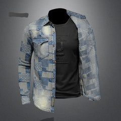 Patch Men Denim Shirt