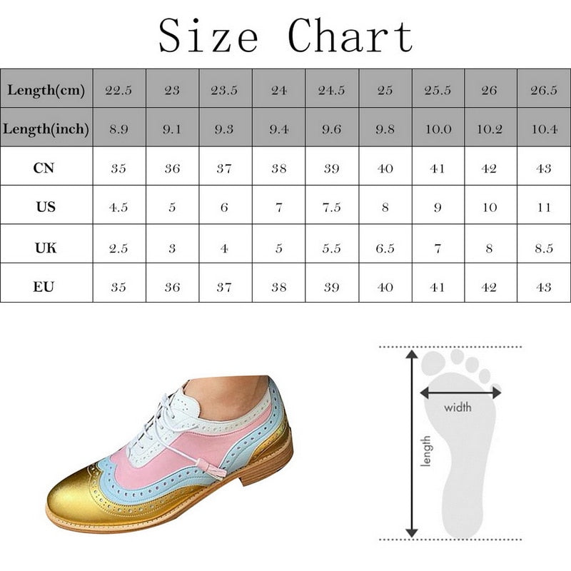 Ladies Vintage Casual Oxfords Shoes