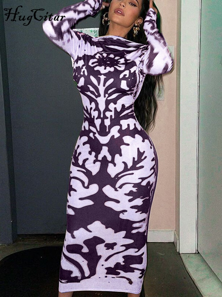 Backless Sexy Camouflage Dress