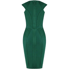 Short-Sleeve Bandage Dress f