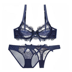 Floral Bra Sets bra+pantie+thong