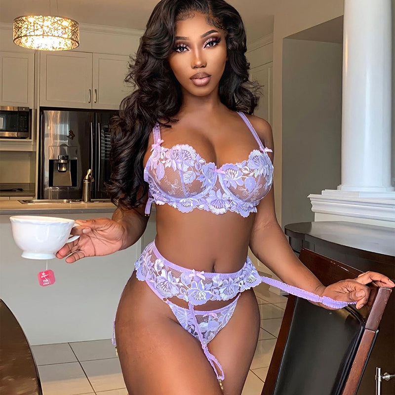 Sensual Lingerie Floral Embroidered