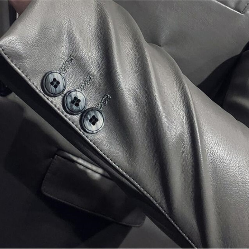 Slim fit Casual leather jacket