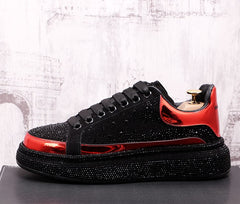 Gold Silver Rhinestone Sneakers