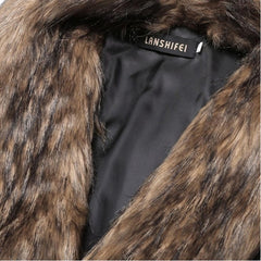 Faux Leather Fox Fur Jacket