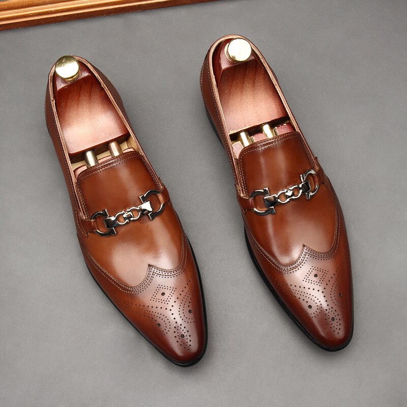 Oxford leather shoes
