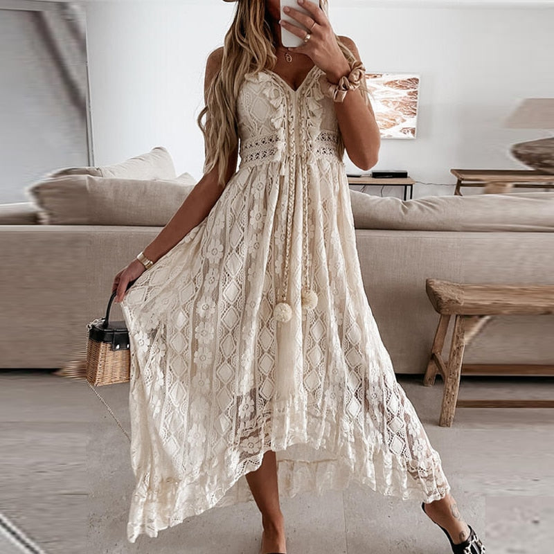 Elegant Chic Tassel Dress
