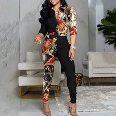 Letter Fashion Women Two Pieces Set