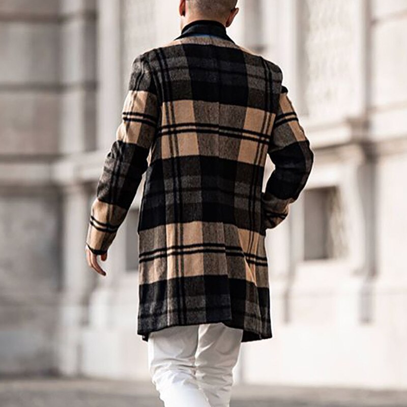 Check Woolen Coat