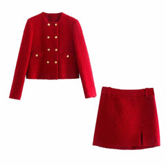 Hight Waist skirt two-piece set suit