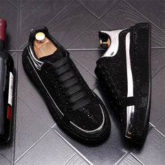 Gold Silver Rhinestone Sneakers